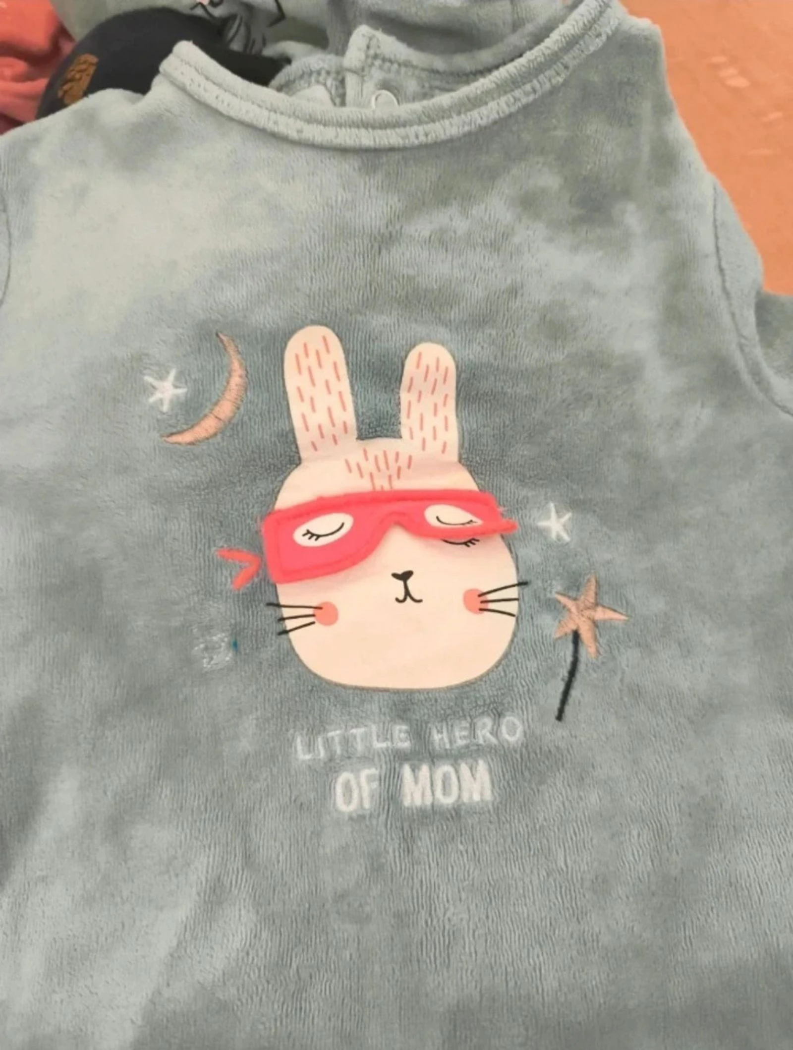 🐰Rabbit patterned velvet pajamas - size 18 months 🐰 – photo 2